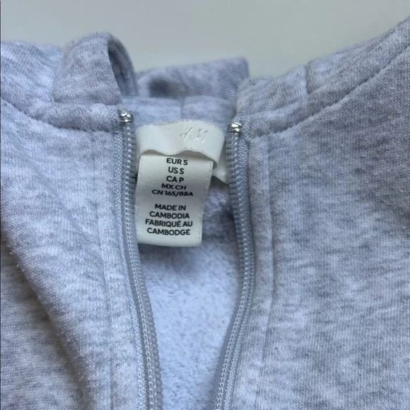H&M Light Gray Zip-Up Hoodie - Picture 3 of 3
